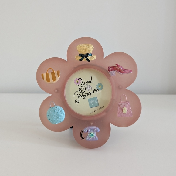 3 for $15🍒Russ hand painted pink flower picture frame - Picture 1 of 5